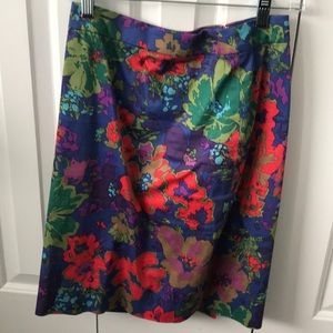 J. Crew floral pencil skirt